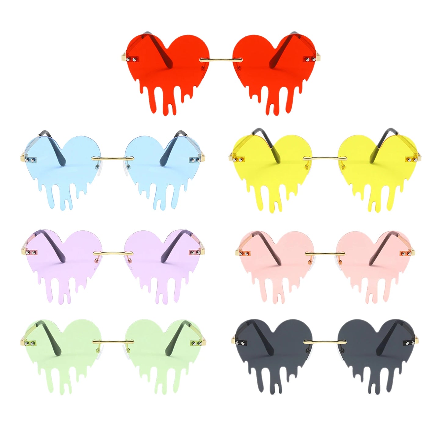 Dripping heart sunglasses