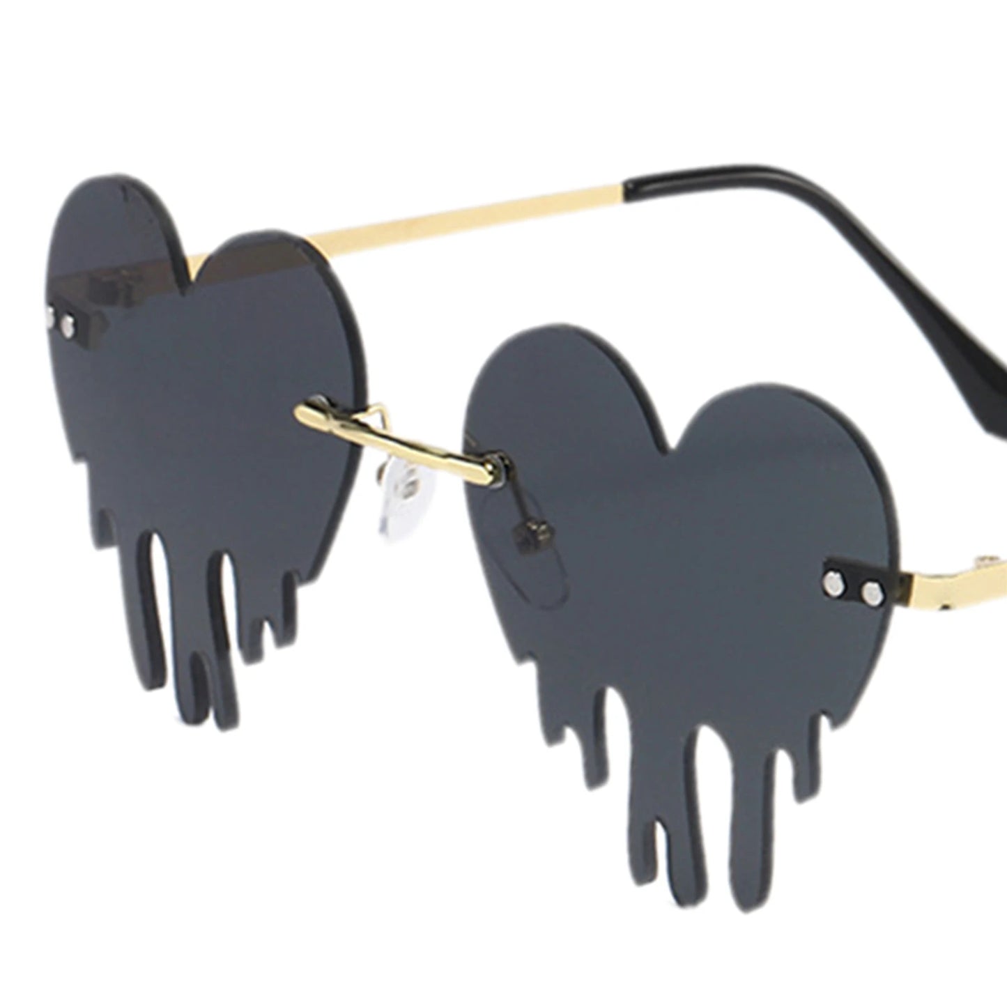 Dripping heart sunglasses
